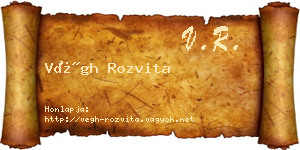 Végh Rozvita névjegykártya